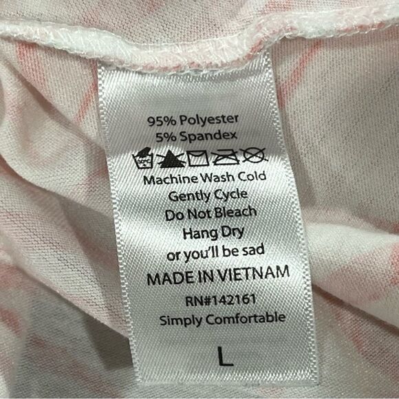 LuLaRoe perfect tee pink leaves loose fit short sleeve shirt - Picture 10 of 12